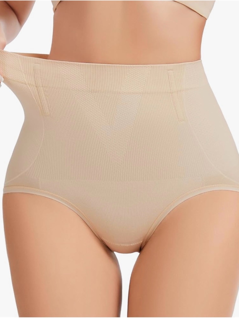 High-Waist Shaping Briefs in Beige - Picture 6 of 7